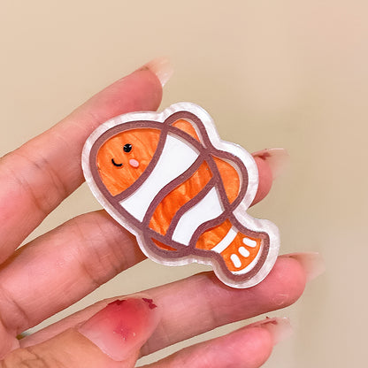 壓克力魚尾卡通髮夾