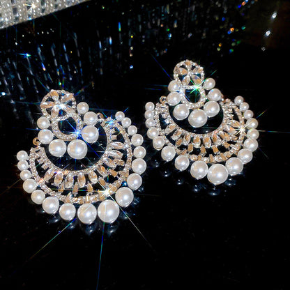 蝴蝶結花朵鑲鑽耳環－12#銀針-金色款細節4｜https://igowo.tw/