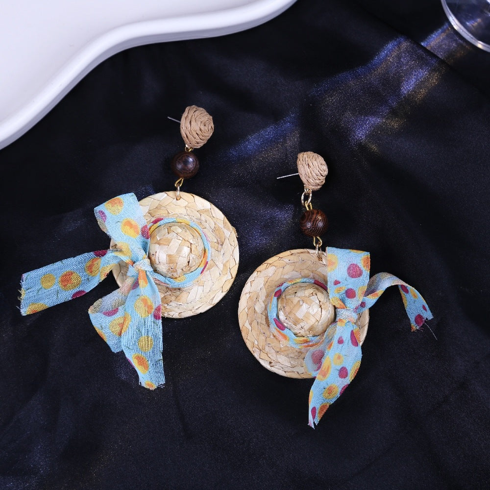 星星花朵耳環－2/綠色款細節｜https://igowo.tw/