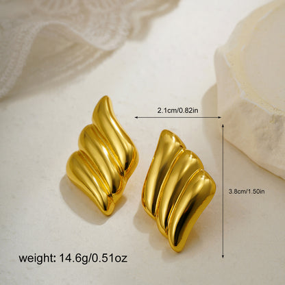 金色蝴蝶結誇張耳環－細節特寫4｜https://igowo.tw/
