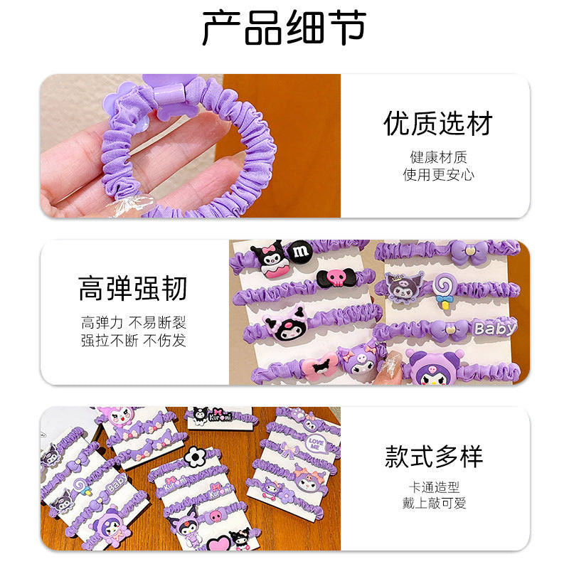 彈力繩卡通髮圈－細節特寫2｜https://igowo.tw/