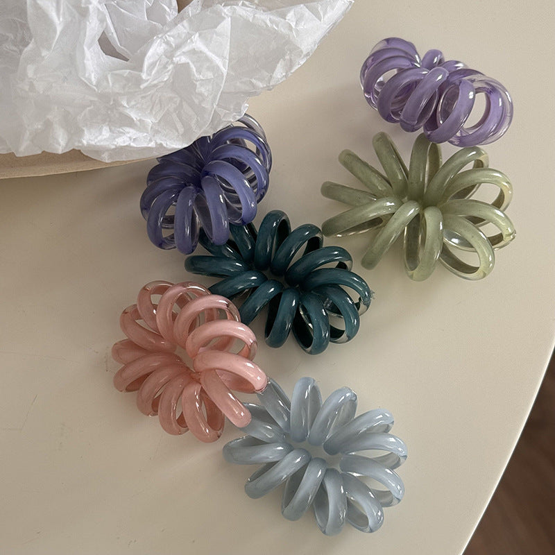彩色簡約髮圈－香芋紫款細節｜https://igowo.tw/