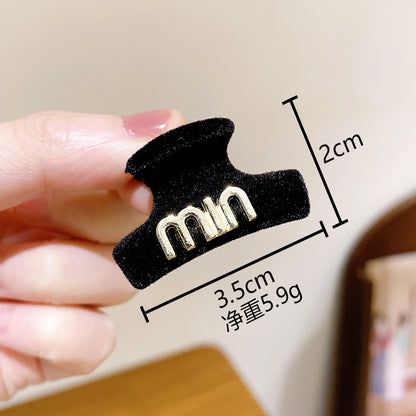 絨面金屬鯊魚夾－酒紅mn絨布款細節｜https://igowo.tw/