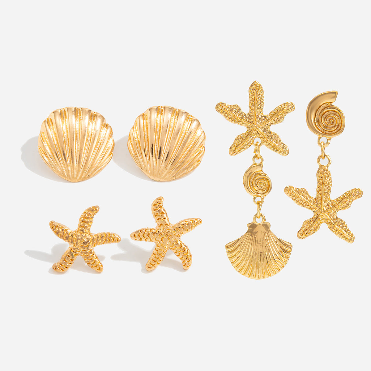海星小巧耳釘套組－細節特寫3｜https://igowo.tw/