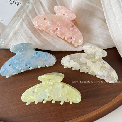 醋酸板材花朵鯊魚夾－商品主圖｜https://igowo.tw/