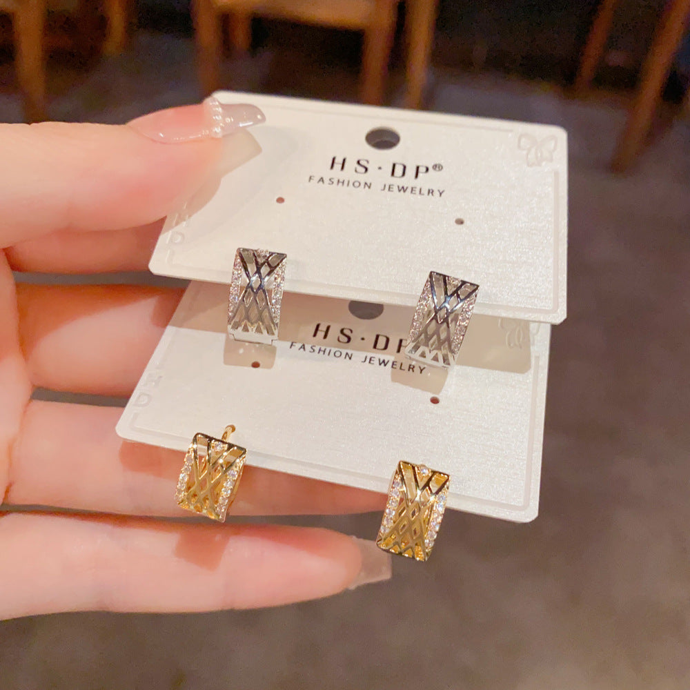 鋯石金屬小巧簡約耳扣－商品主圖｜https://igowo.tw/