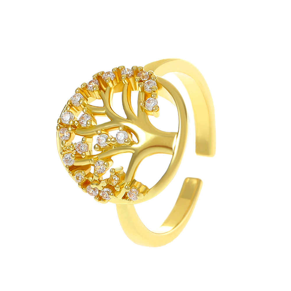 鋯石微鑲可調式戒指