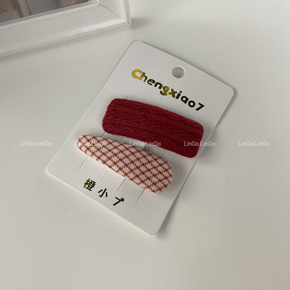 布面簡約髮夾