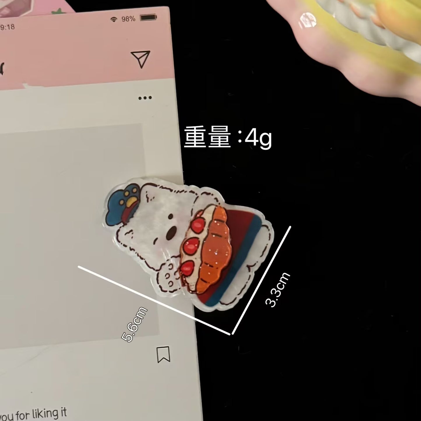 紅色小狗雙層髮夾