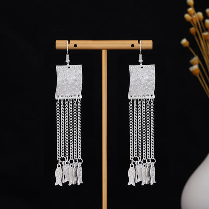 流蘇長版耳環－細節特寫32｜https://igowo.tw/