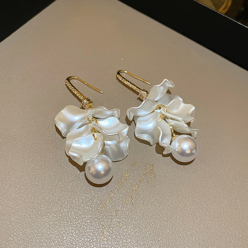 金色珍珠銀針流蘇耳環－細節特寫28｜https://igowo.tw/