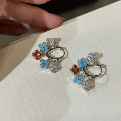 繽紛花朵流蘇復古耳環－商品主圖｜https://igowo.tw/