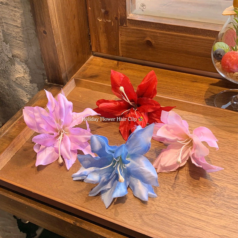 花朵簡約髮夾－商品主圖｜https://igowo.tw/