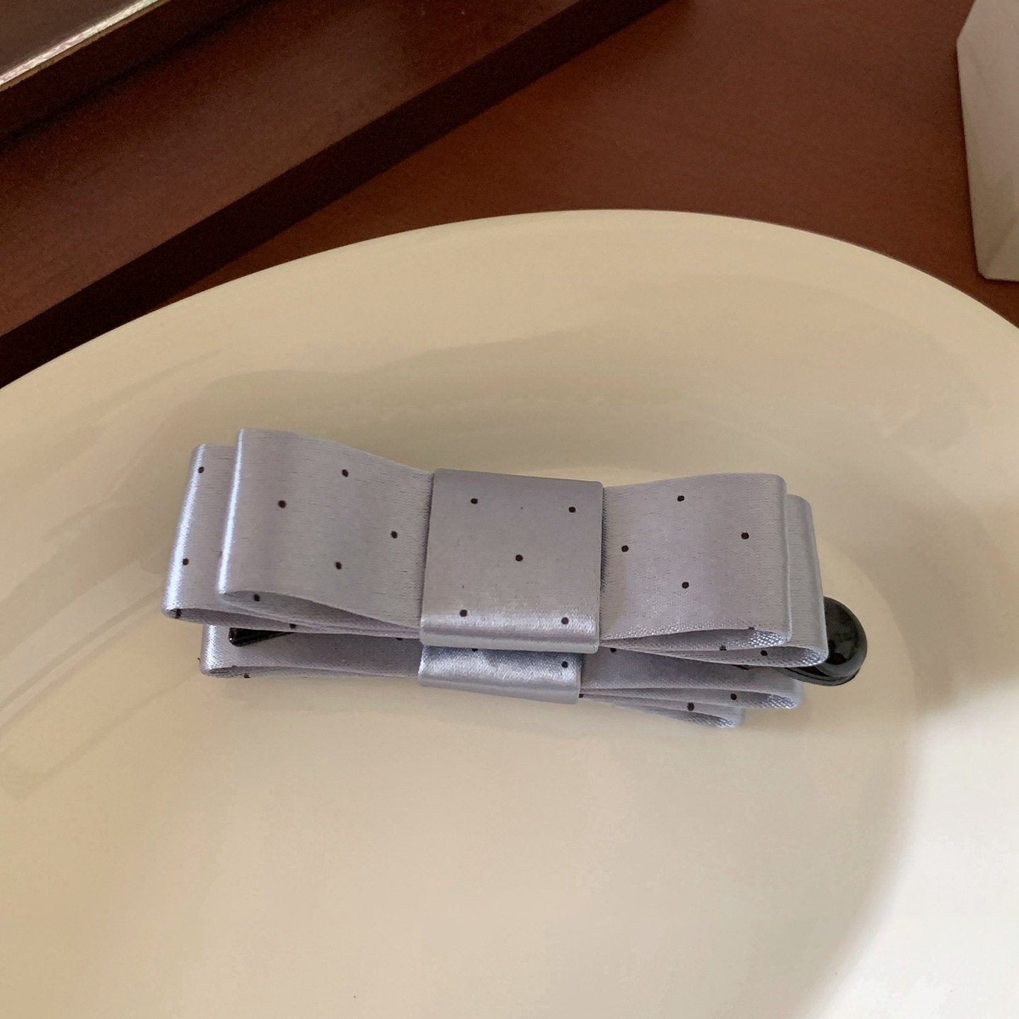 波點蝴蝶結髮夾