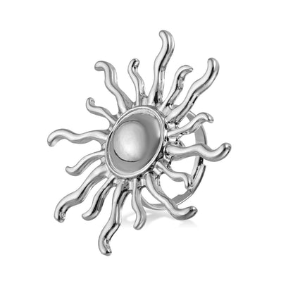 太陽花可調式復古戒指