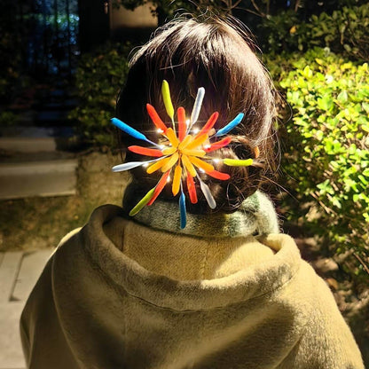 一起跨年~新年扭扭棒煙花發夾秋冬氛圍感鴨嘴夾設計感小眾發飾女