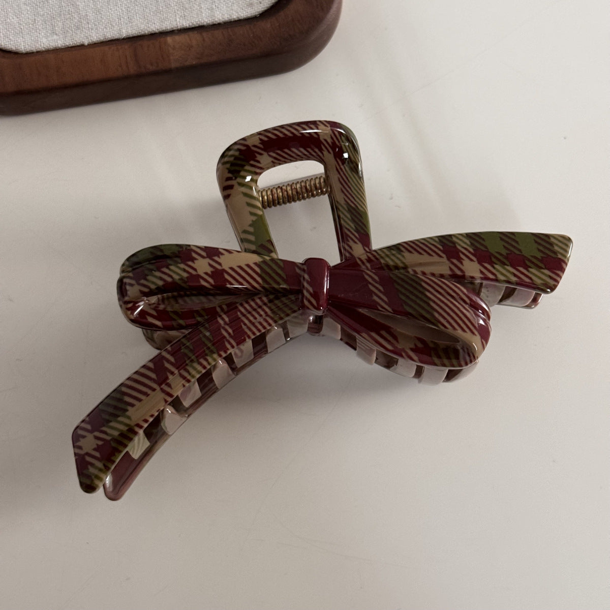 格紋簡約鯊魚夾