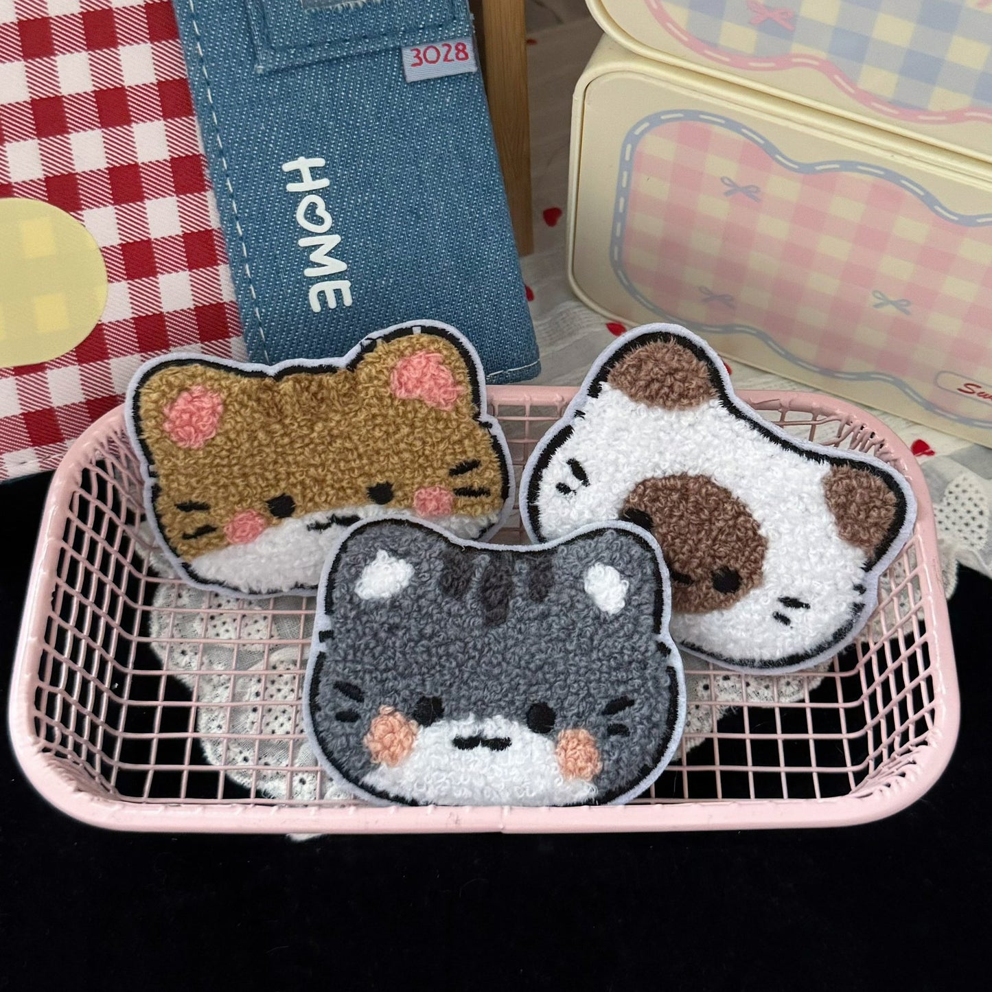 灰色貓咪卡通髮夾－商品主圖｜https://igowo.tw/