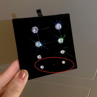銀針超閃鑲鉆牛角不對稱珍珠耳釘女冷淡風小眾耳環輕奢高級感耳飾