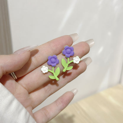 蝴蝶結花朵耳環－細節特寫13｜https://igowo.tw/
