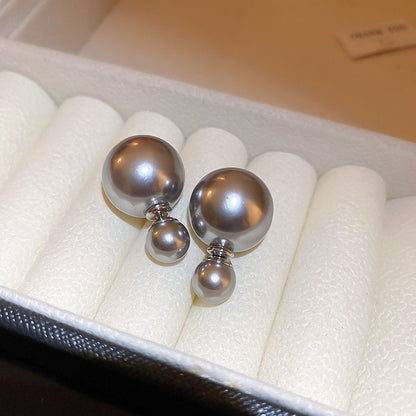金色珍珠方形流蘇耳環－63#銀針-銀色款細節61｜https://igowo.tw/