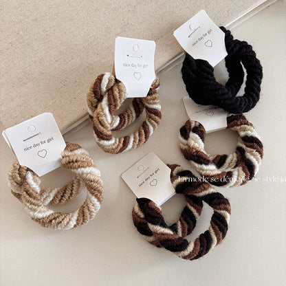 棕色纏繞髮圈－商品主圖｜https://igowo.tw/