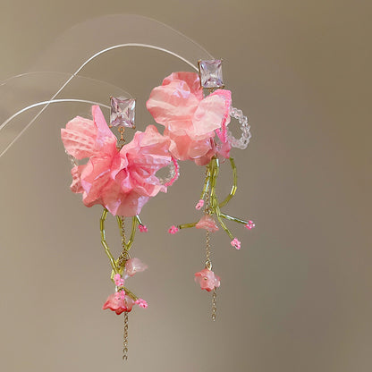 繽紛花朵誇張耳環－細節特寫66｜https://igowo.tw/