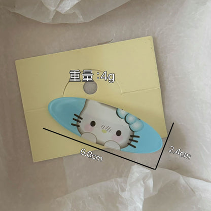 粉色壓克力貓咪髮夾
