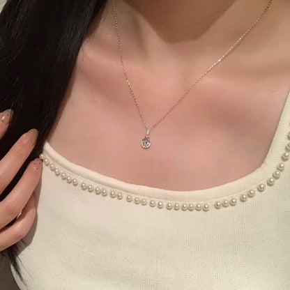 金色鋯石水滴墜飾項鍊－商品主圖｜https://igowo.tw/
