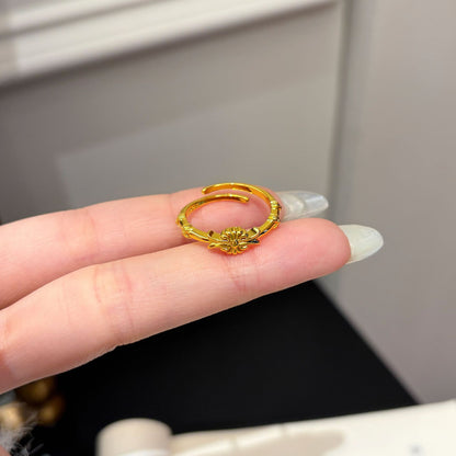 金色十字可調式戒指