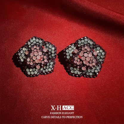 琺瑯花朵復古耳環－細節特寫54｜https://igowo.tw/