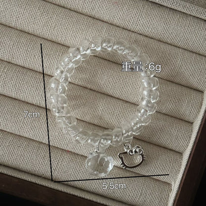 白色貓咪髮圈