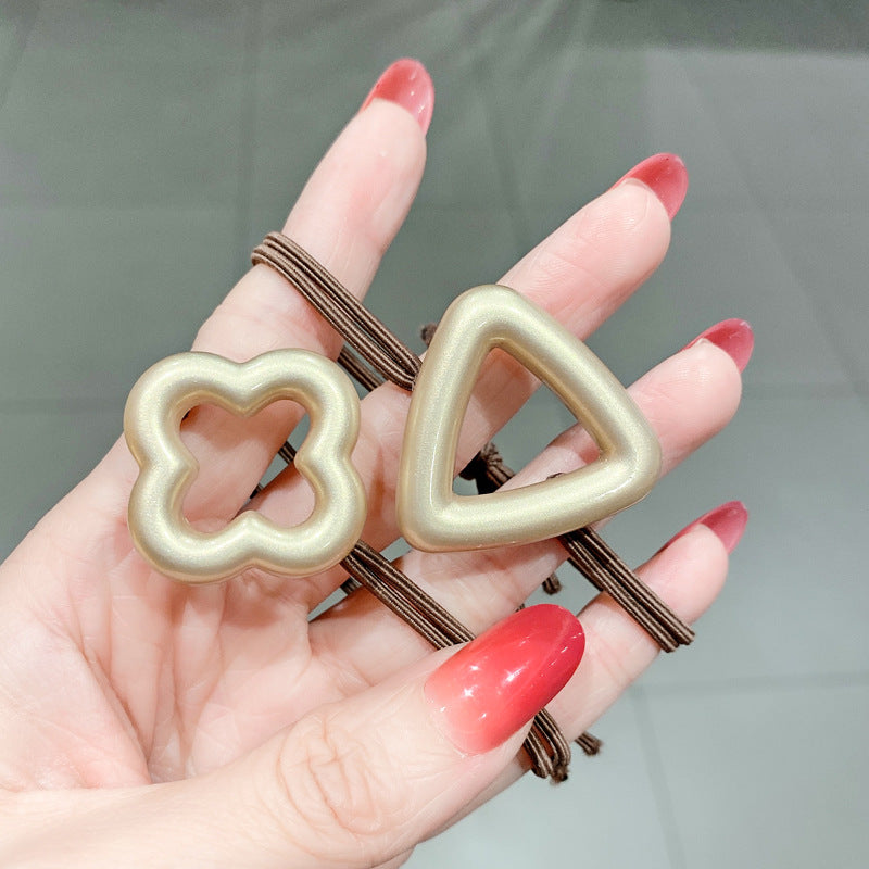 鏤空簡約髮圈－三角款細節1｜https://igowo.tw/