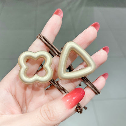 鏤空簡約髮圈－三角款細節1｜https://igowo.tw/