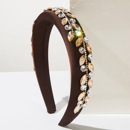 彩色鋯石復古髮箍