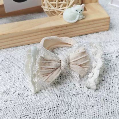 蕾絲蝴蝶結髮圈