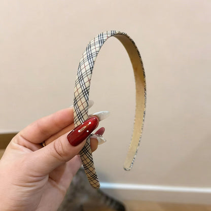 格紋簡約髮箍