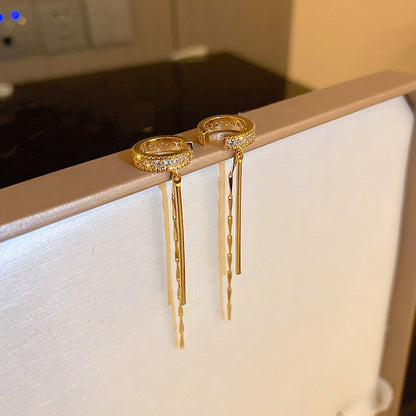 輕奢珍珠鑲鉆鋯石蝴蝶耳夾時尚設計無耳洞耳骨夾氣質高級感耳飾女
