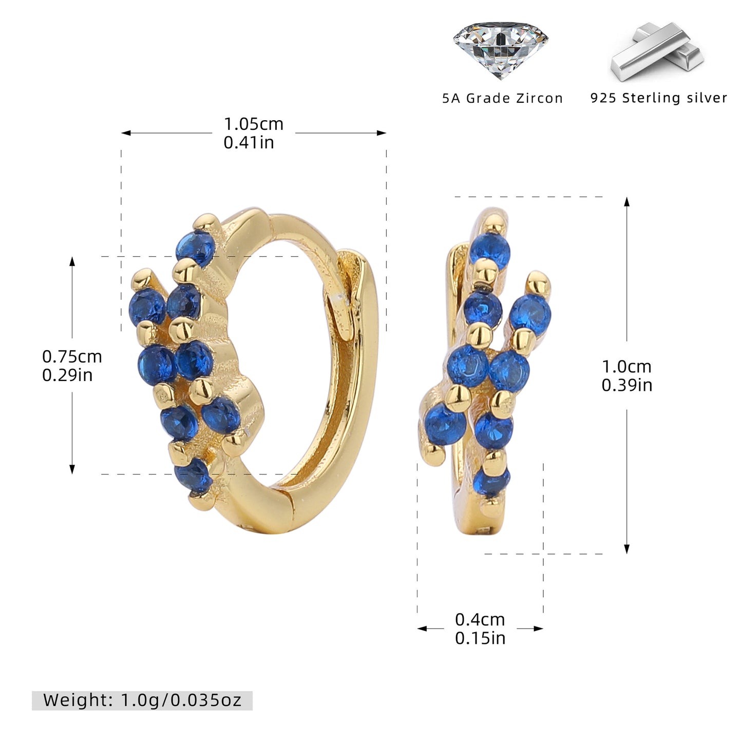 S925 歐美新款耳環INS極簡幾何鑲鋯耳飾輕奢小眾百搭飾品