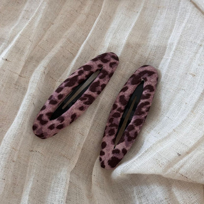 粉色豹紋髮夾