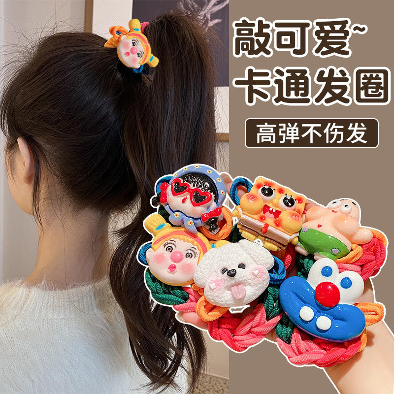 彈力繩卡通髮圈－商品主圖｜https://igowo.tw/