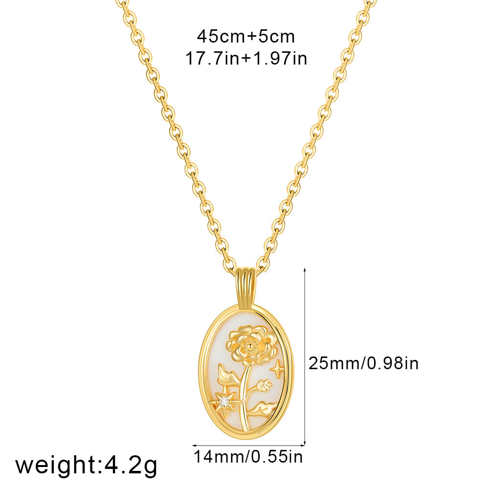 不鏽鋼貝殼墜飾項鍊－細節特寫8｜https://igowo.tw/