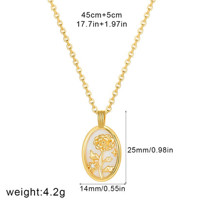 不鏽鋼貝殼墜飾項鍊－細節特寫8｜https://igowo.tw/