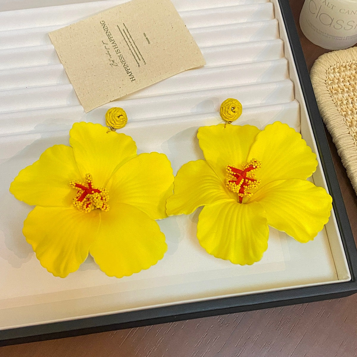 蝴蝶花朵長版耳墜