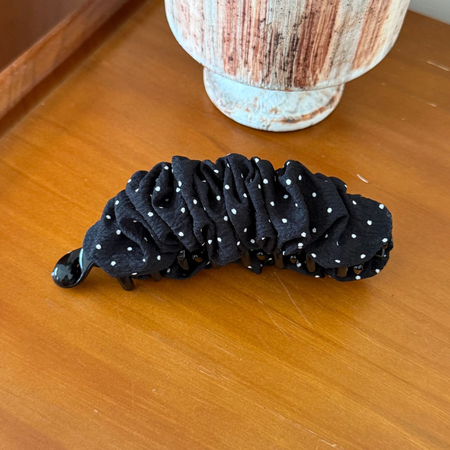 碎花波點復古髮夾