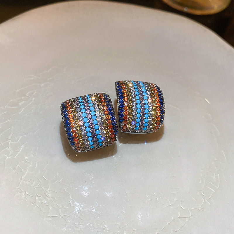 珍珠鋯石蝴蝶結耳釘