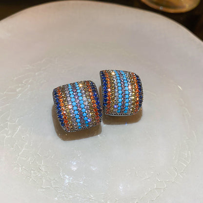 珍珠鋯石蝴蝶結耳釘
