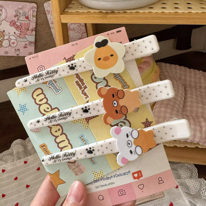 棕色星星小熊髮夾－商品主圖｜https://igowo.tw/
