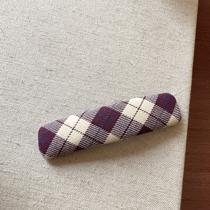 紫色布面髮夾