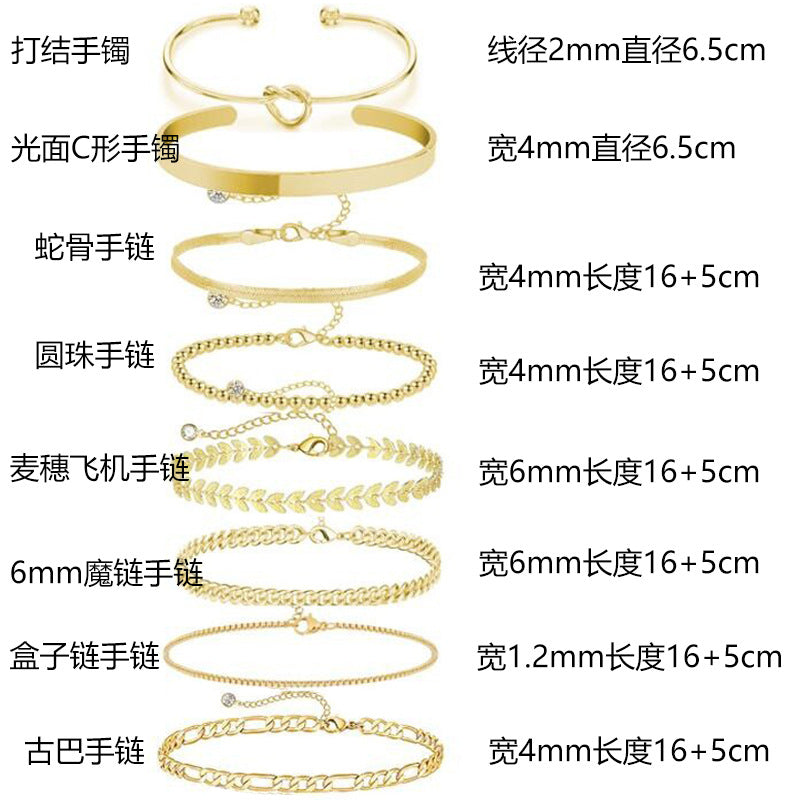 不銹鋼愛心開口手鐲組